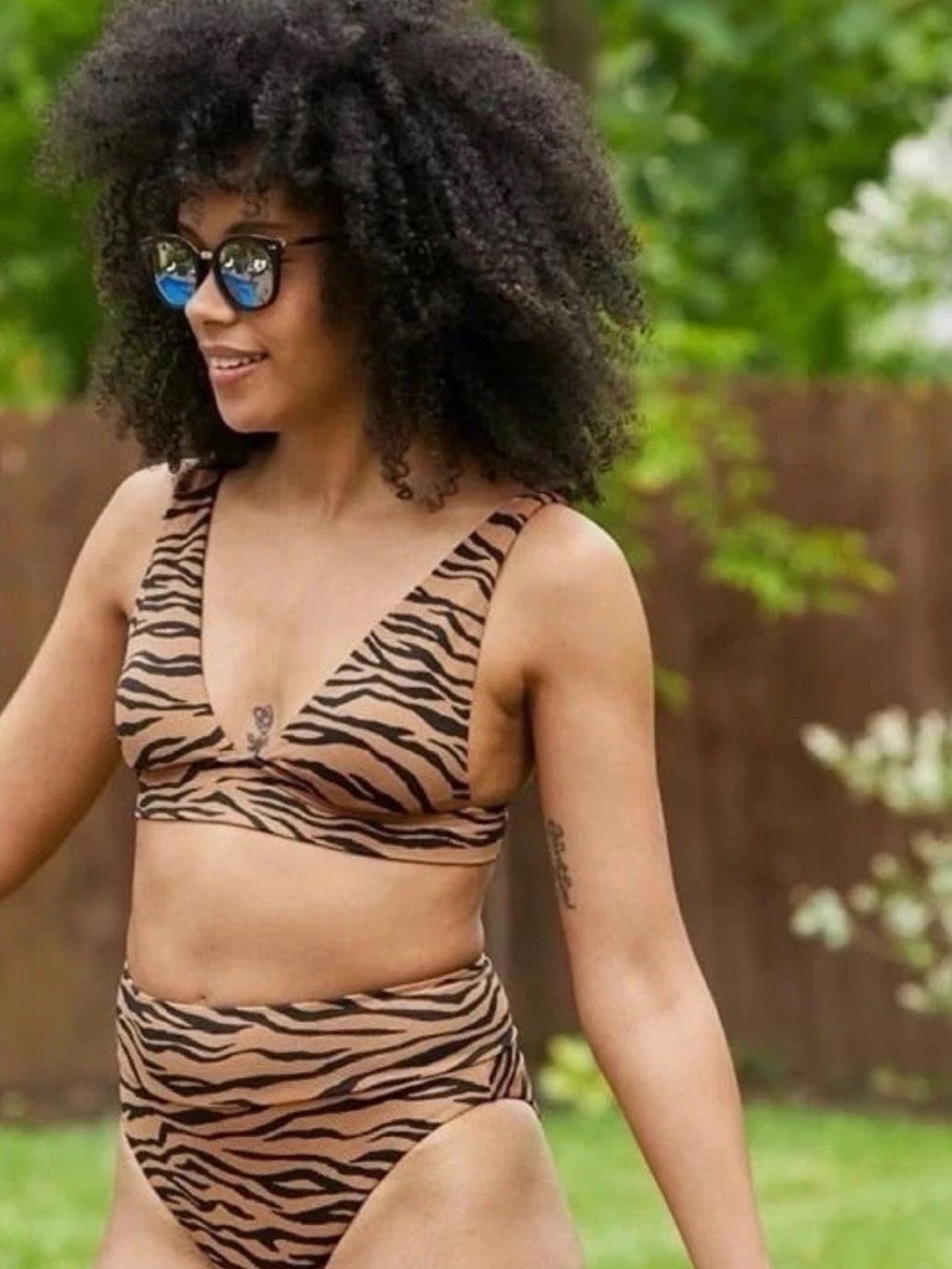 Aerie Tiger Print Bikini - Large Top Medium Bottom